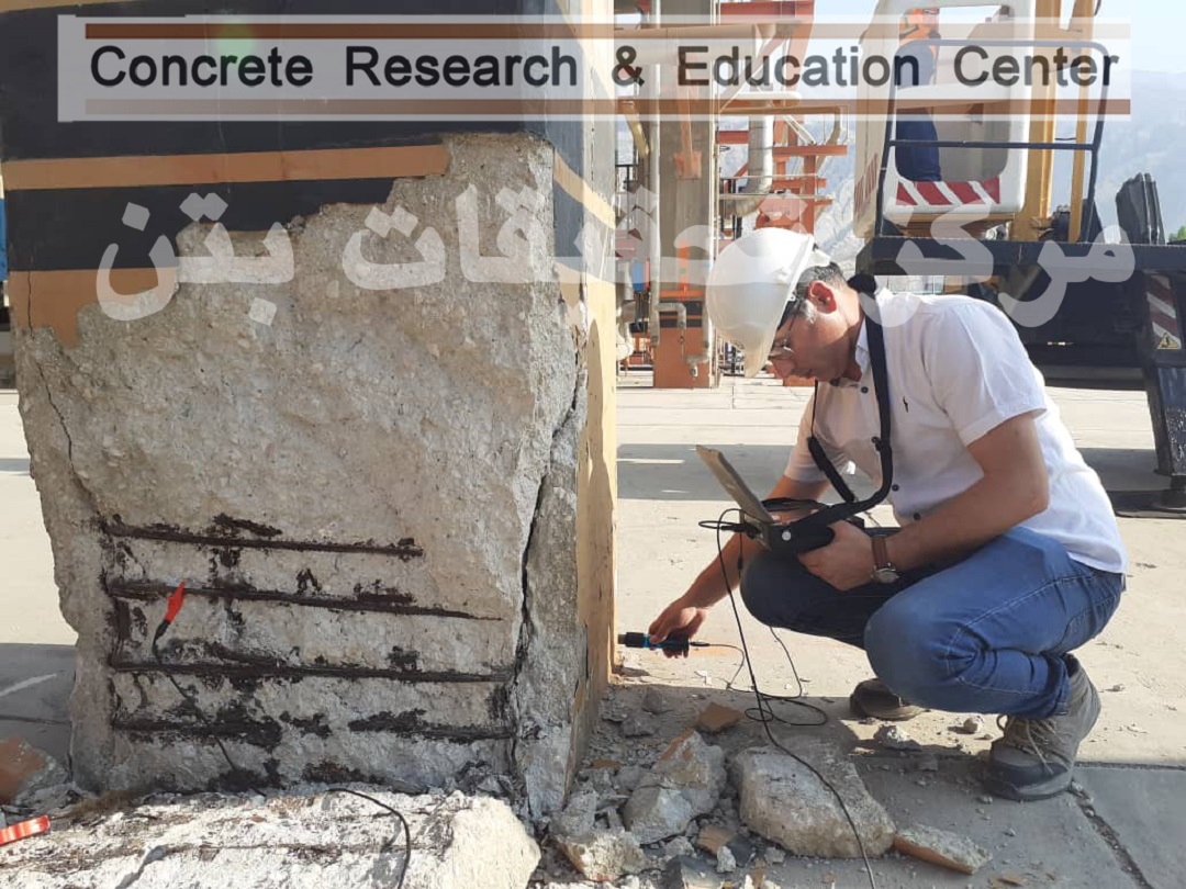 تعیین پتانسیل خوردگی فولاد داخل بتن با دستگاه هافسل (روش نیم پیل)